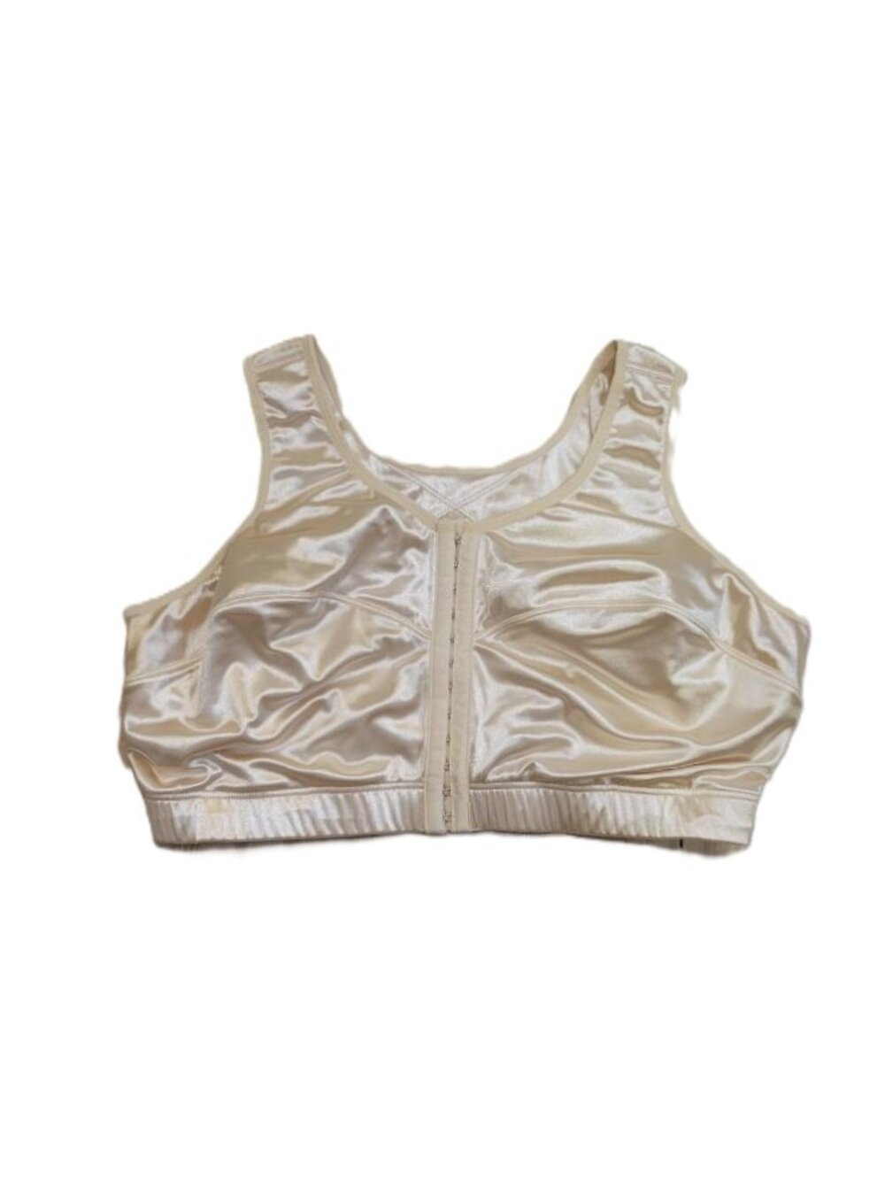 ENELL Full Coverage High Impact Sports Bra Beige Back Support Sz 6 Bust 50"-54"